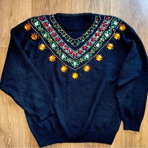 VINTAGE jeweled sweater